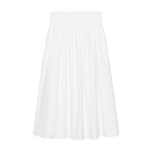 Zara White Smocked Waist Maxi Skirt